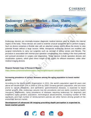 Endoscopy Device New Business Opportunities and Investment Research Report 2018-2026
