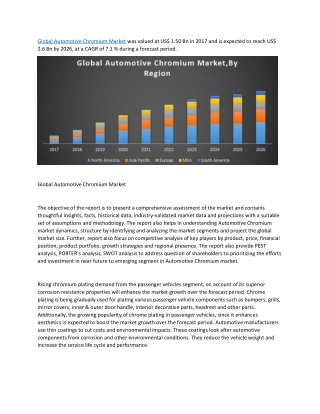 Global Automotive Chromium Market