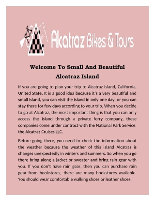 Are you looking for cheap SF Bikes for rent at Alcatraz Island?
