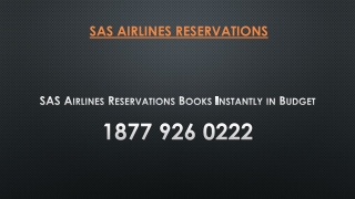 SAS Airlines Reservations Books Instantly in Budget