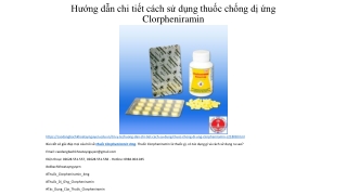 Hướng dẫn chi tiết cách sử dụng thuốc chống dị ứng Clorpheniramin