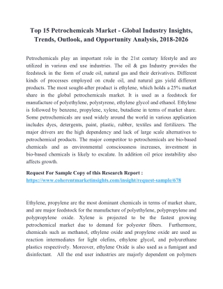 Top 15 Petrochemicals Market