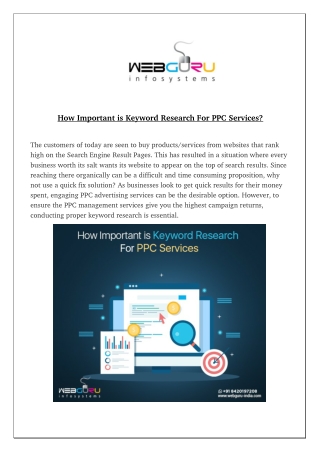 How Important is Keyword Research For PPC Services?