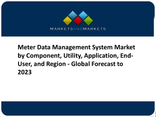Meter Data Management System Market to Reach $428 Million by 2023