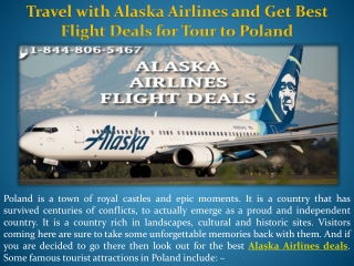 Travel with Alaska Airlines and Get Best Flight Deals for Tour to Poland