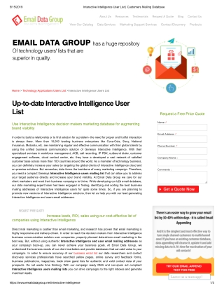 List of Companies using Interactive Intelligence