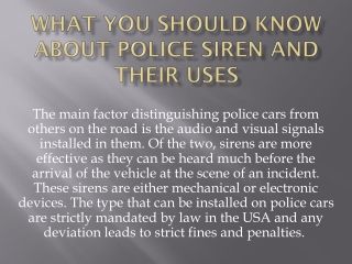 Buy police siren for car
