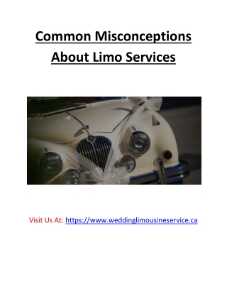 Common Misconceptions About Limo Services