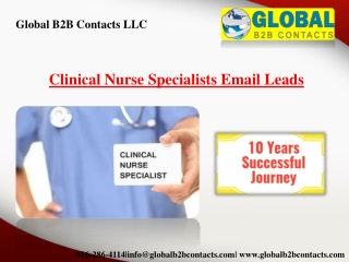 Clinical Nurse Specialists Email Leads