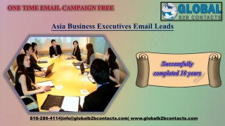 Asia Business Executives Email Leads