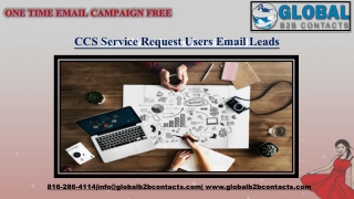 CCS Service Request Users Email Leads