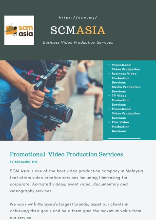 Video Production Company Malaysia