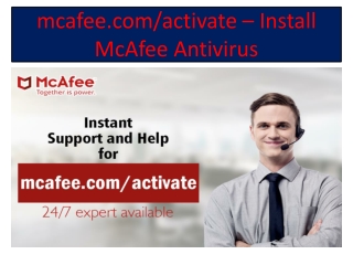 www.McAfee.com/activate -Steps to activate your McAfee account now