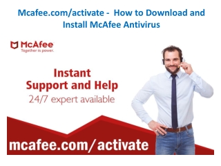 mcafee.com/activate - How to Download and Install McAfee Antivirus