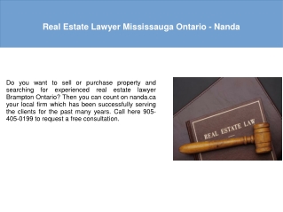 Mississauga Real Estate Lawyer