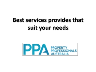 Best services provides that suit your needs