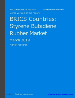 WMStrategy Demo BRICS Countries SBR Market March 2019