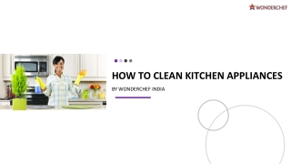 How to clean kitchen appliances