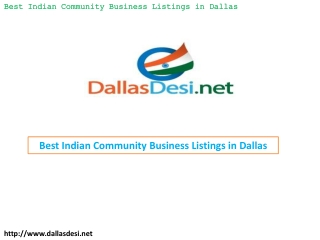 Best Indian Community Business Listings in Dallas