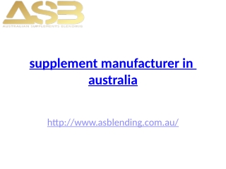 contract manufacturing health supplements