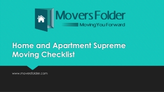 Home & Apartment Supreme Moving Checklist While Moving Across the Country