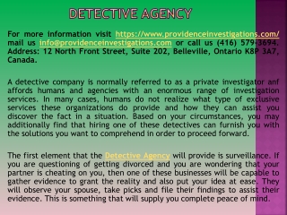 Detective Agency