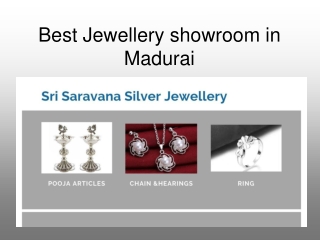 Best Jewellery showroom in Madurai