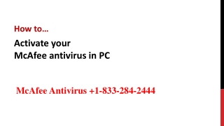 McAfee Antivirus 1-833-284-2444 Toll-Free Number USA