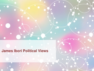James Ibori Talks About the political responsibilities