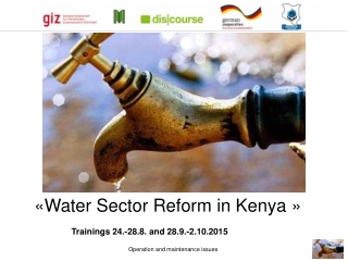 «Water Sector Reform in Kenya »