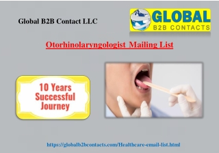 Otorhinolaryngologist Mailing List