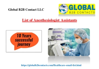 List of Anesthesiologist Assistants