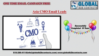 Asia CMO Email Leads