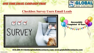 Checkbox Survey Users Email Leads