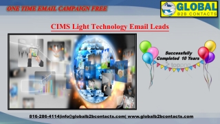 CIMS Light Technology Email Leads