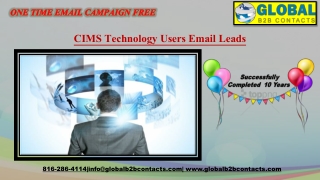 CIMS Technology Users Email Leads