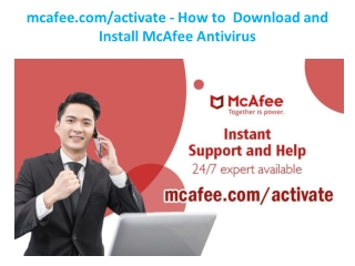 mcafee.com/activate - How to Download and Install McAfee Antivirus