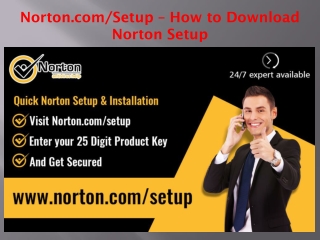 Norton.com/Setup - How to Download Norton Setup