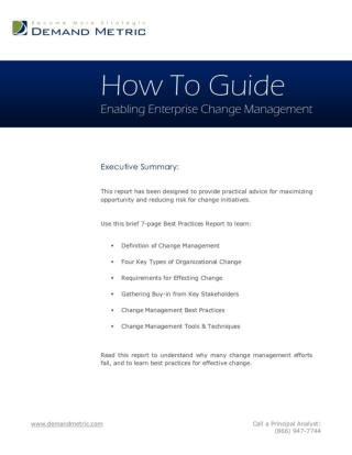 Enabling Enterprise Change Management