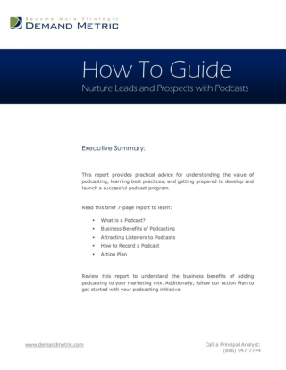 Nurture Leads and Prospects with Podcasts