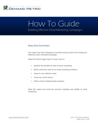 Building Effective Email Marketing Campaigns