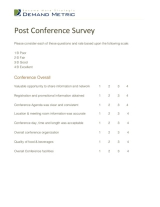 Post Conference Survey
