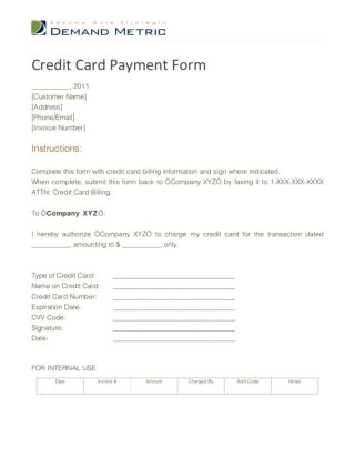 Credit Card Payment Form