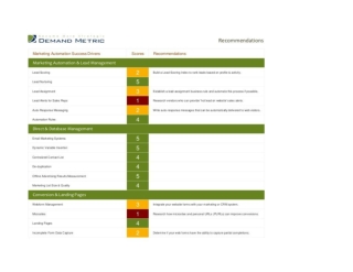 Marketing Automation Maturity Assessment