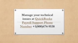 QuickBooks Payroll Support Phone Number