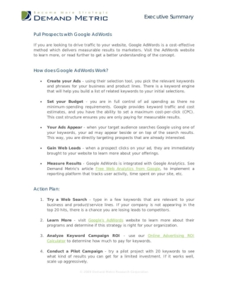 Pull Prospects with Google AdWords