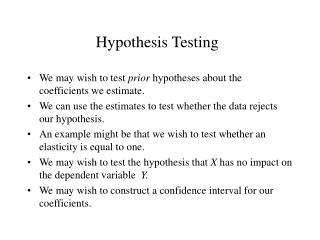 Hypothesis Testing