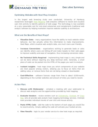 Optimizing Websites with Heat Map Analytics