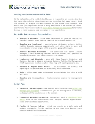 Leading Lead Generation and Inside Sales