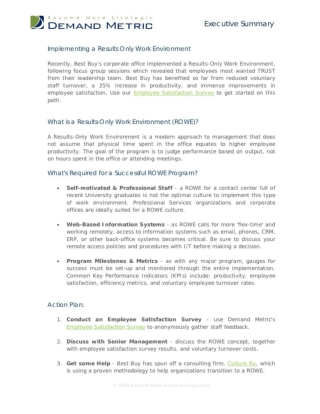 Implementing A Results Only Work Environment
